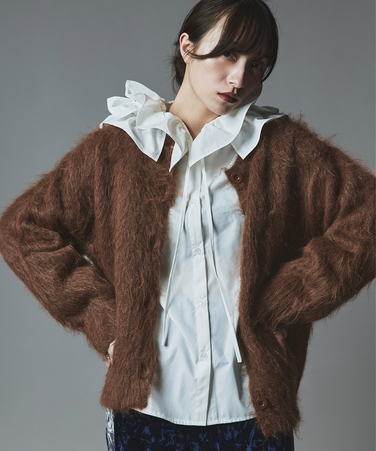 カーディガン《モヘアシャギーニットカーディガン》全4色