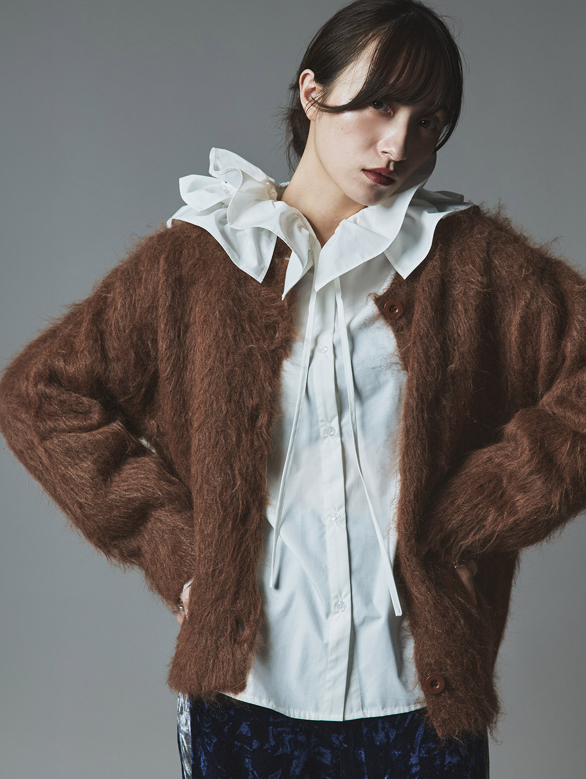 カーディガン《モヘアシャギーニットカーディガン》全4色