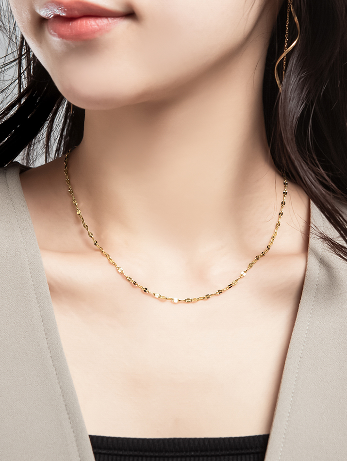 美品☆エステール☆Pt900☆ダイヤ0.31ct+70cmペタルチェーン 美品☆エステール☆Pt900☆ダイヤ0.31ct+70cmペタルチェーン